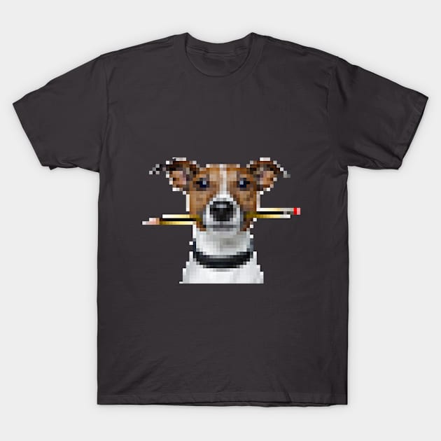 Pixel Dog T-Shirt by slantlab